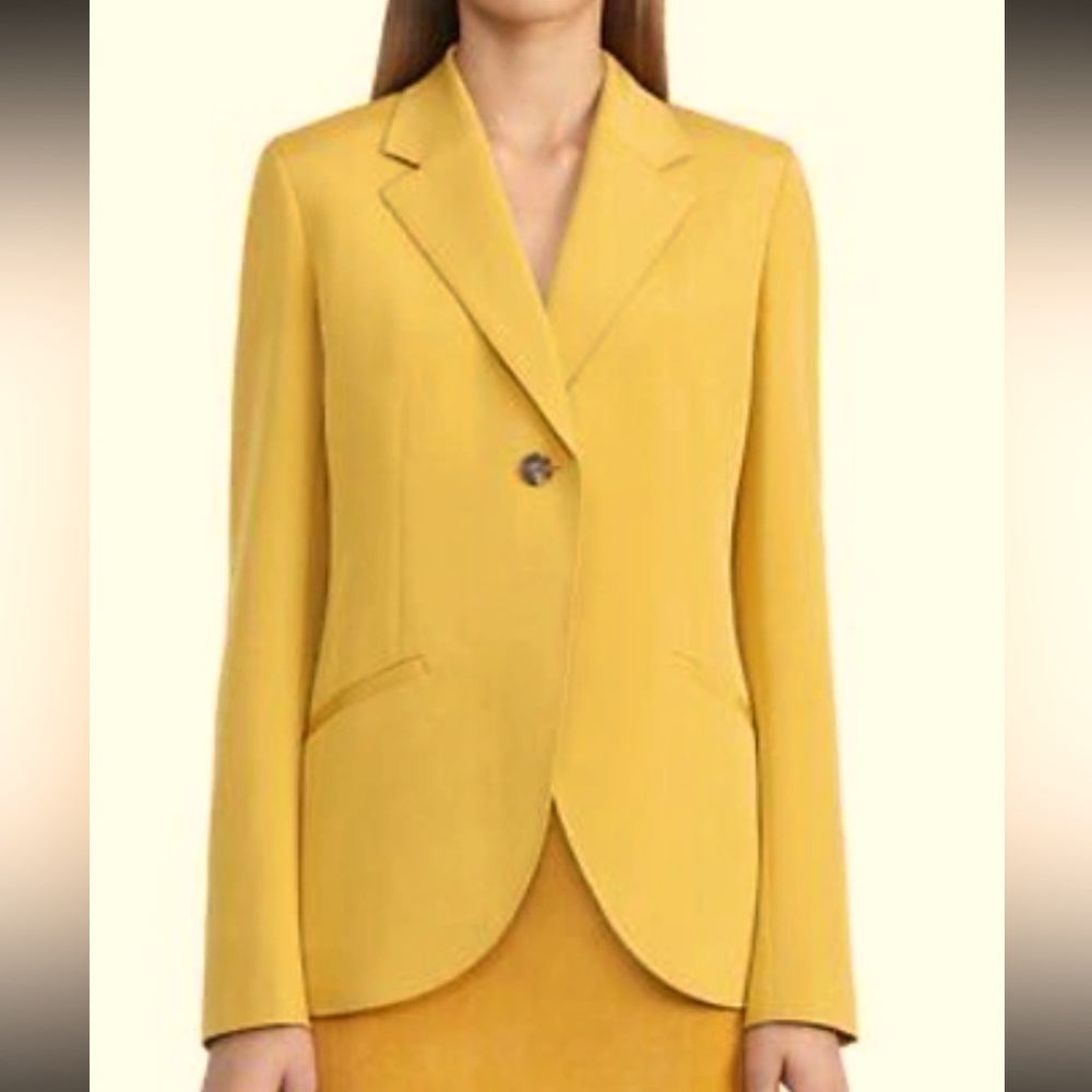 New- Lafayette 148 NY Fae Cutaway‎ Silk-Blend Blazer Women's size 16